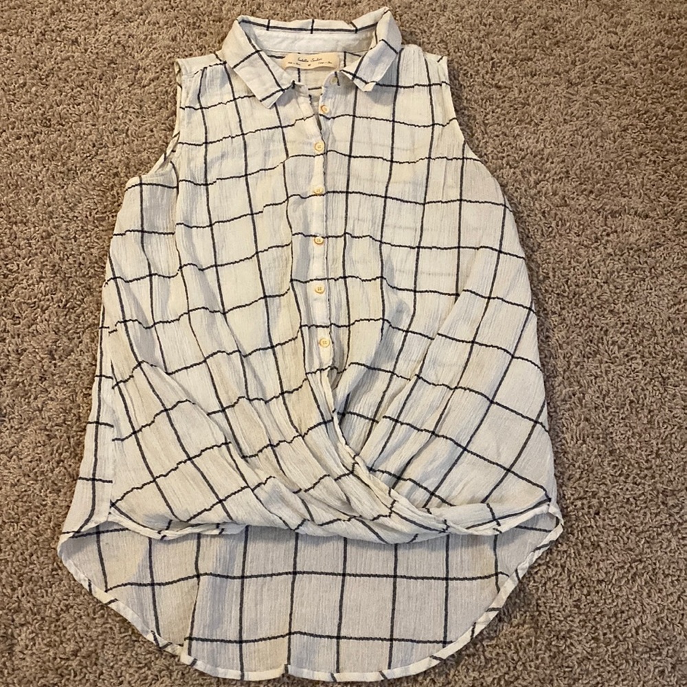 Isabella Sinclair (Anthropologie) sleeveless 90s inspired top